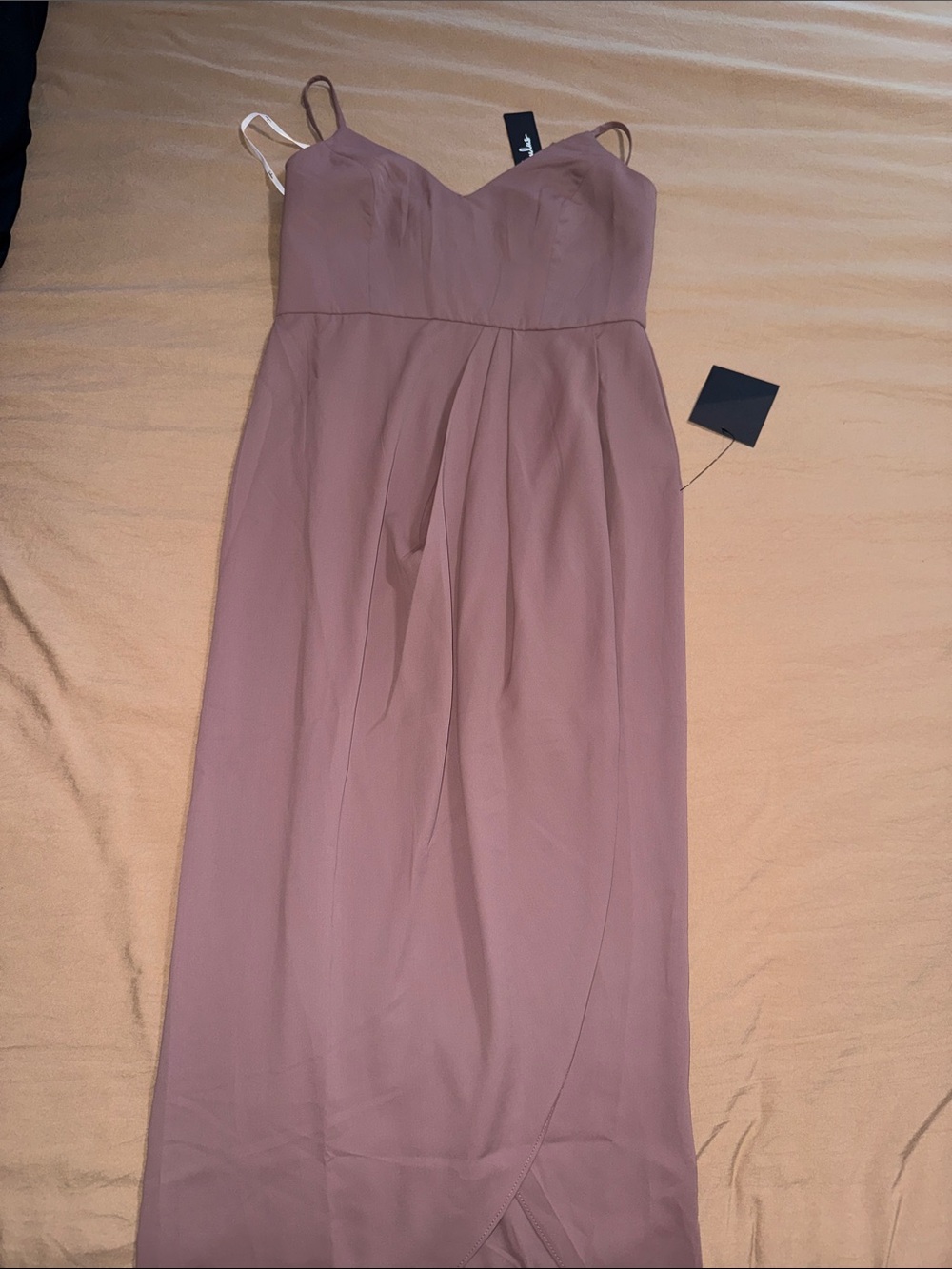 Lulu's Dusty Rose Maxi Slip Dress
